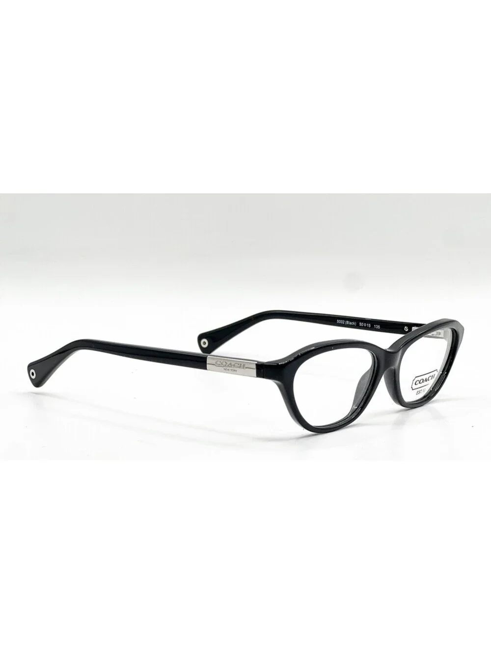 Coach HC 6046 5002 Black Cat Eye Authentic Eyeglass Frames 50-15-135